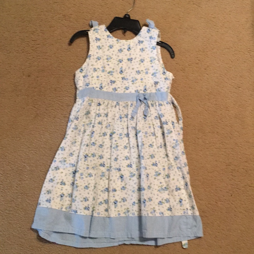 Blue and white summer dress